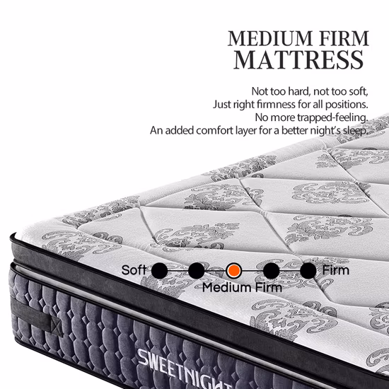 180X200 Hybrid Queen Latex Foam Spring Mattresses Vacuum Packed Compression Cotton Cooling Gel Memory Foam Mattress Pocket Innersprings for Motion Isolation