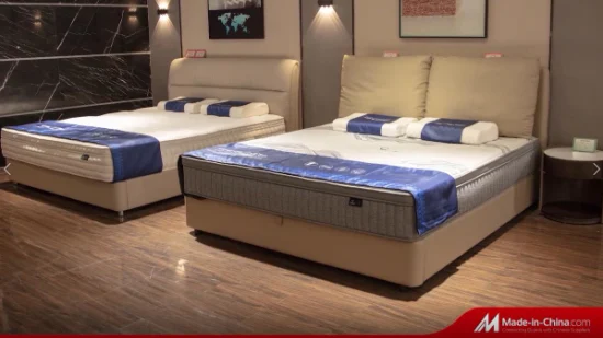Cina Commercio all'ingrosso Home Hotel Camera da letto Mobili Natura Lattice Memory Foam Roll Compress Pocket Spring Box Miglior materasso ibrido