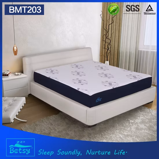 Materasso arrotolabile compresso OEM alto 25 cm con memory foam gel e copertura con cerniera in tessuto a maglia